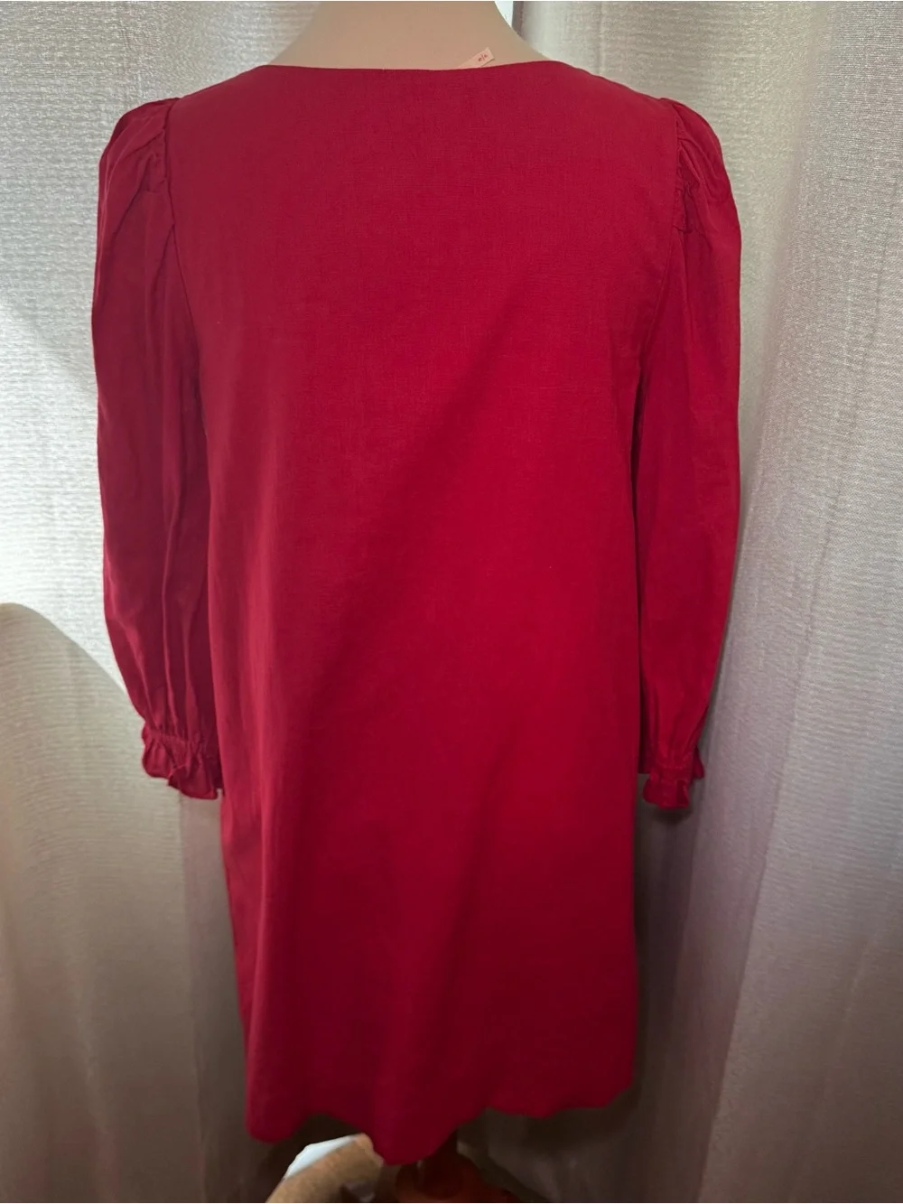 Free People Red Long-Sleeve Women's Dress